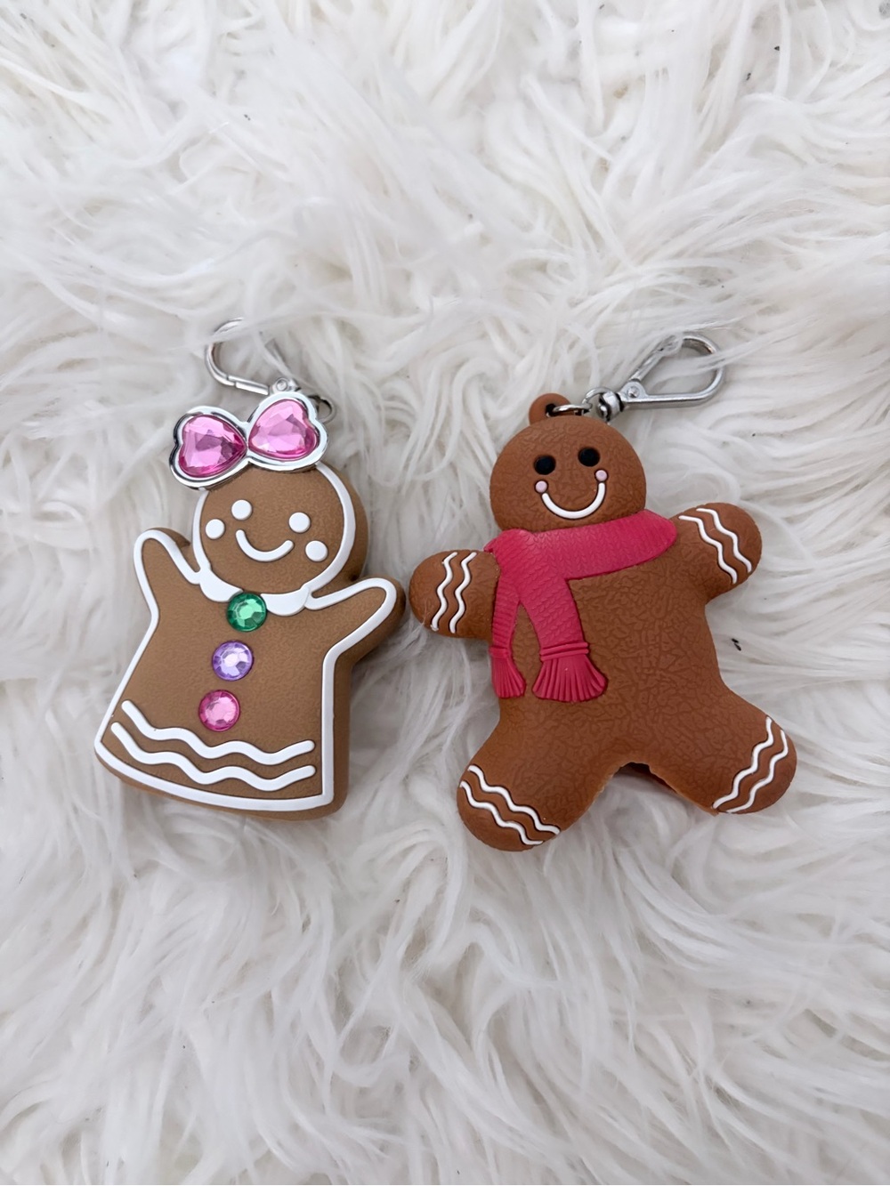 Bath & Body Works Gingerbread man and woman. Hand sanitizer holders